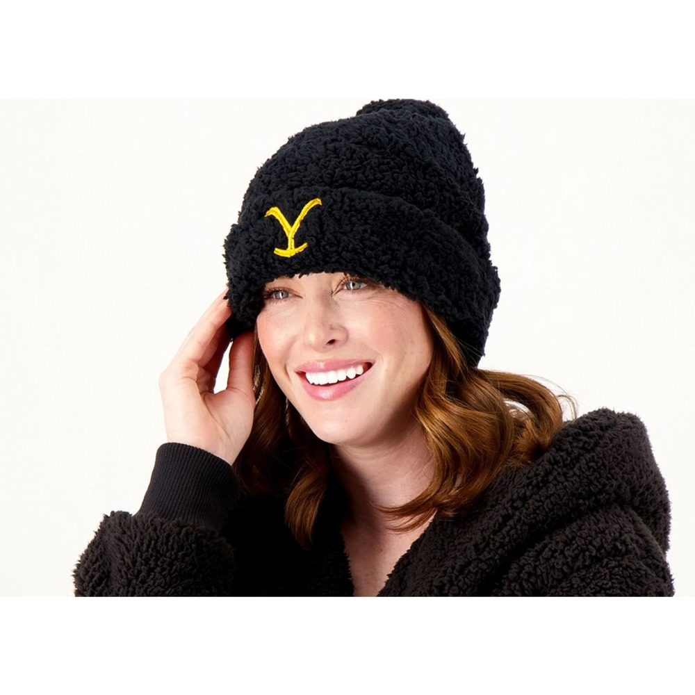 Yellowstone x BumbleBella by Jill Martin Sherpa Beanie Black